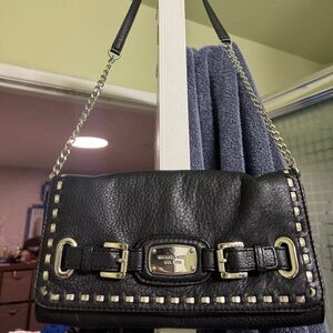 Michael Kors Black Leather Chain Strap Shoulder Bag  Vintage